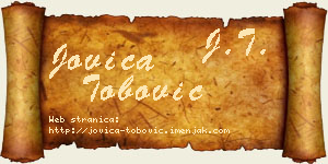 Jovica Tobović vizit kartica